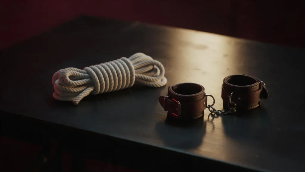 Zwinieta lina i skorzane kajdanki - BDSM dla poczatkujacych